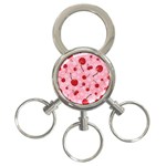 pink cherry 3-Ring Key Chain