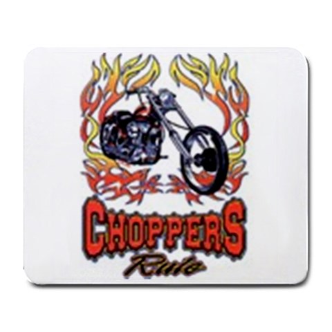 Choppers rule personalized gifts Large Mousepad from UrbanLoad.com Front