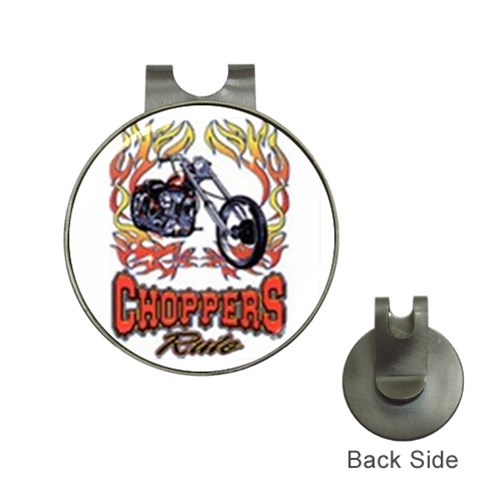 Choppers rule personalized gifts Golf Ball Marker Hat Clip from UrbanLoad.com Front