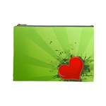 Red Heart Art Cosmetic Bag (Large)