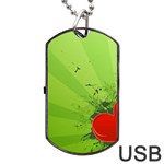 Red Heart Art Dog Tag USB Flash (Two Sides)