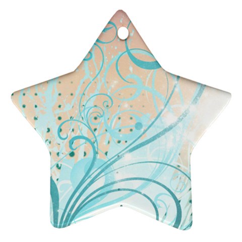Pink Blue Pattern Ornament (Star) from UrbanLoad.com Front