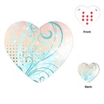 Pink Blue Pattern Playing Cards (Heart)