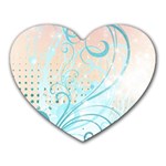 Pink Blue Pattern Heart Mousepad