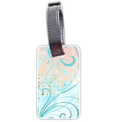 Pink Blue Pattern Luggage Tag (two sides) from UrbanLoad.com Back