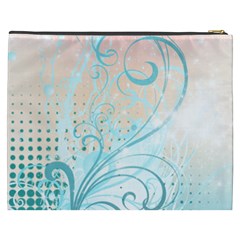 Pink Blue Pattern Cosmetic Bag (XXXL) from UrbanLoad.com Back