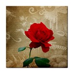 Red Rose Art Tile Coaster