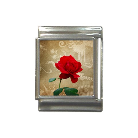 Red Rose Art Italian Charm (13mm) from UrbanLoad.com Front
