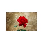Red Rose Art Sticker (Rectangular)