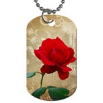Red Rose Art Dog Tag (One Side)