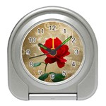 Red Rose Art Travel Alarm Clock