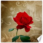 Red Rose Art Canvas 16  x 16 