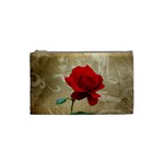 Red Rose Art Cosmetic Bag (Small)