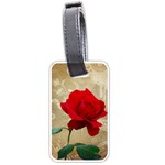 Red Rose Art Luggage Tag (one side)