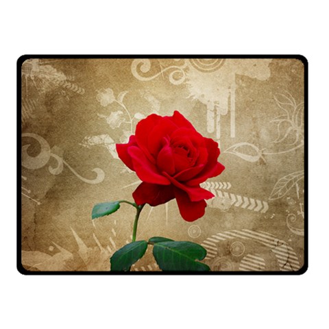 Red Rose Art Double Sided Fleece Blanket (Small) from UrbanLoad.com 45 x34  Blanket Front