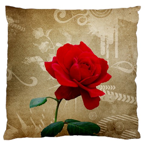 Red Rose Art Large Flano Cushion Case (Two Sides) from UrbanLoad.com Front