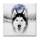 Wolf Moon Mountains Tile Coaster