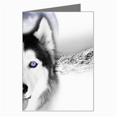 Wolf Moon Mountains Greeting Card from UrbanLoad.com Left