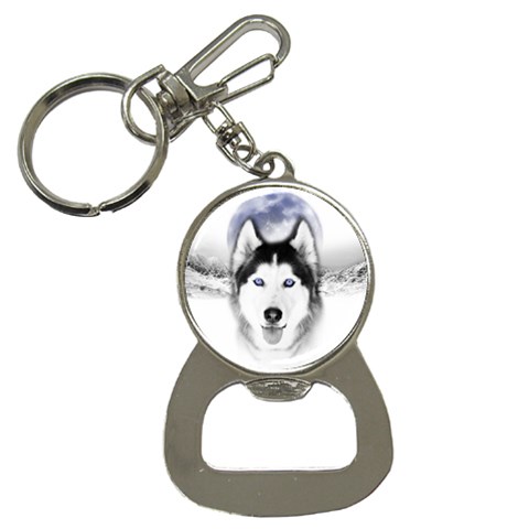 Wolf Moon Mountains Bottle Opener Key Chain from UrbanLoad.com Front