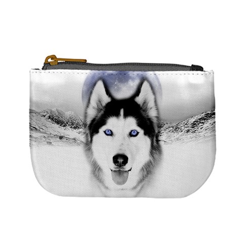 Wolf Moon Mountains Mini Coin Purse from UrbanLoad.com Front