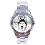 Wolf Moon Mountains Stainless Steel Analogue Watch