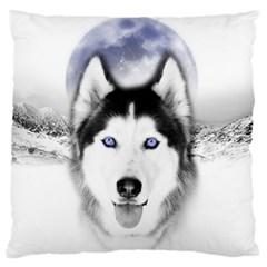 Wolf Moon Mountains Standard Flano Cushion Case (Two Sides) from UrbanLoad.com Back