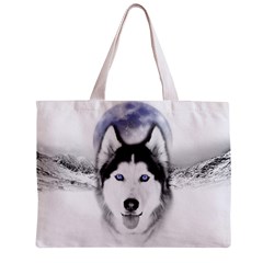 Wolf Moon Mountains Zipper Mini Tote Bag from UrbanLoad.com Back