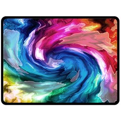 Water Paint Double Sided Fleece Blanket (Large) from UrbanLoad.com 80 x60  Blanket Back