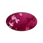 Pink Flower Art Sticker Oval (100 pack)