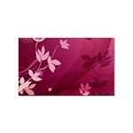 Pink Flower Art Sticker Rectangular (100 pack)