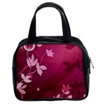 Pink Flower Art Classic Handbag (Two Sides)