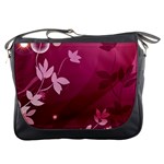 Pink Flower Art Messenger Bag