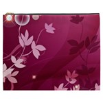 Pink Flower Art Cosmetic Bag (XXXL)