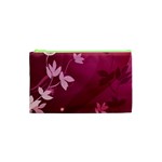 Pink Flower Art Cosmetic Bag (XS)