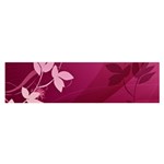 Pink Flower Art Satin Scarf (Oblong)