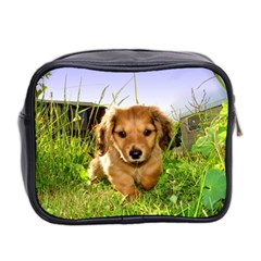Puppy In Grass Mini Toiletries Bag (Two Sides) from UrbanLoad.com Back