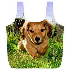 Puppy In Grass Full Print Recycle Bag (XL) from UrbanLoad.com Front