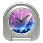 Purple Blue Wave Travel Alarm Clock