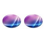 Purple Blue Wave Cufflinks (Oval)