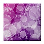 Purple Bubble Art Tile Coaster