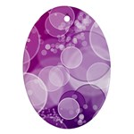 Purple Bubble Art Ornament (Oval)