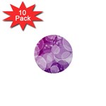 Purple Bubble Art 1  Mini Button (10 pack) 
