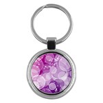 Purple Bubble Art Key Chain (Round)