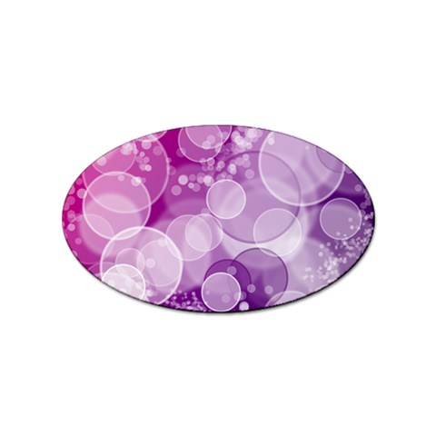 Purple Bubble Art Sticker Oval (10 pack) from UrbanLoad.com Front