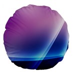 Purple Blue Wave Large 18  Premium Flano Round Cushion 