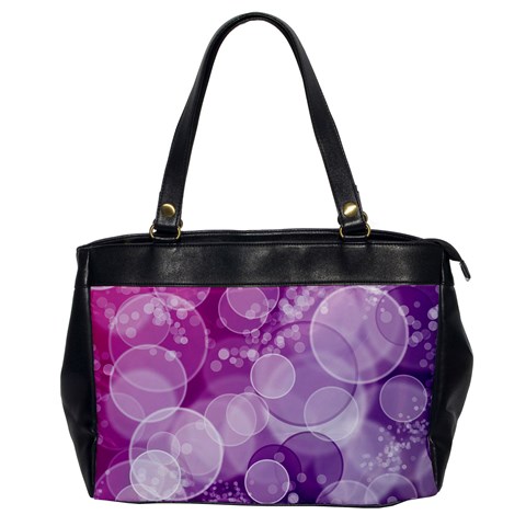 Purple Bubble Art Oversize Office Handbag from UrbanLoad.com Front
