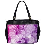 Purple Bubble Art Oversize Office Handbag (2 Sides)