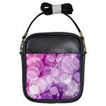 Purple Bubble Art Girls Sling Bag