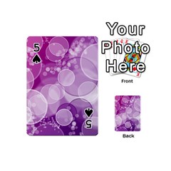 Purple Bubble Art Playing Cards 54 (Mini) from UrbanLoad.com Front - Spade5