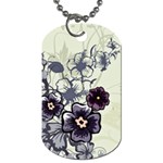 Purple Flower Art Dog Tag (One Side)